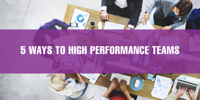 5 Ways to Foster High Performance Teams